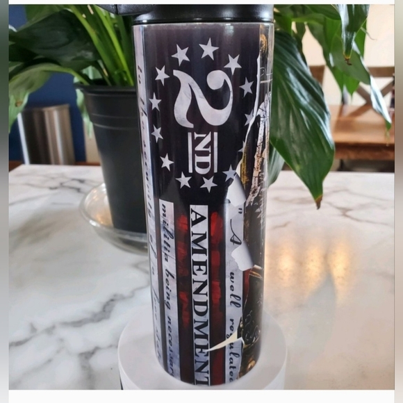 2nd amendment 20oz Tumbler with duo lids 🎉sale - Picture 10 of 10
